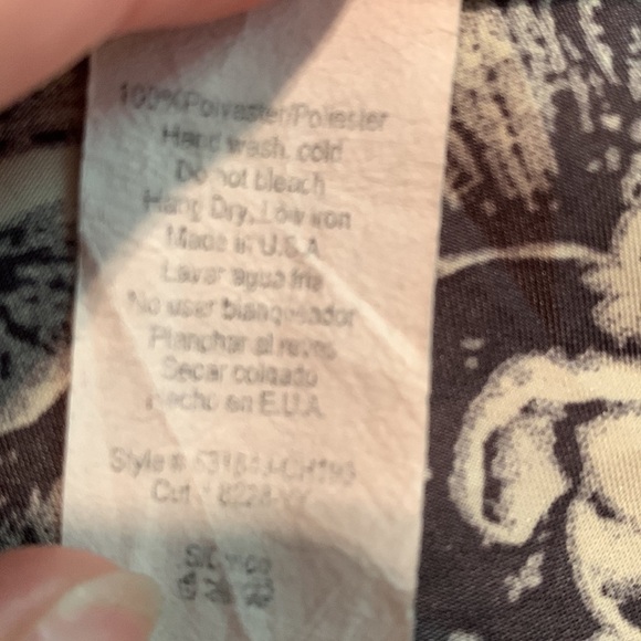 A’gaci Floral Sleeveless Ruffled Dress w/ Smocked Waist Purple & Cream Women’s S - Picture 10 of 13